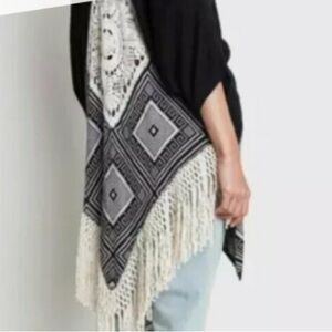Umgee Boho Fringe Oversized Open Cardigan